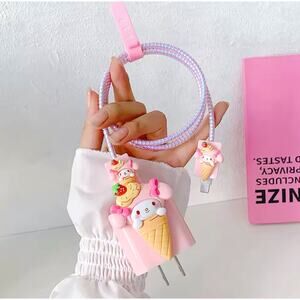 Ice Cream Bunny iPhone Charger and Cable Protectors P67